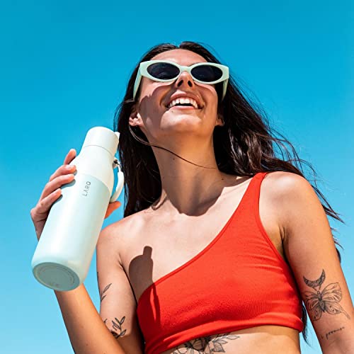 Flip Top Insulated Stainless Steel Reusable Water Bottle with Straw