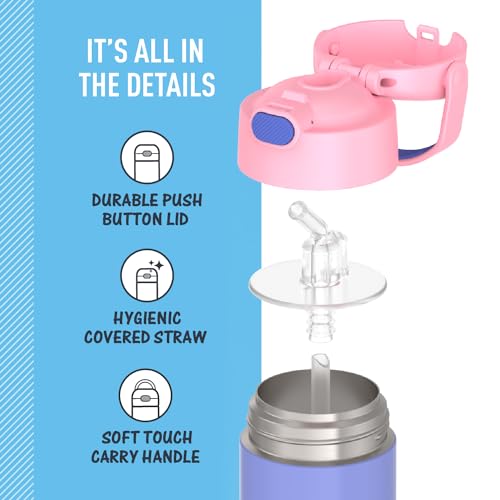 FUNTAINER Water Bottle with Straw