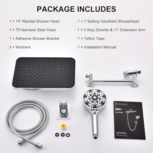 Dual shower Head with Handheld and Filter
