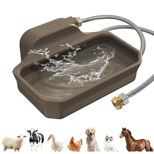 135OZ Automatic Water Dispenser for Large Dogs Patented Outdoor Dog Water Bowl Dispenser Automatic Dog Feeder Fit 3