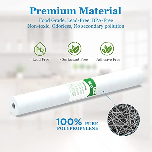 5 Micron Water Filter 20" x 2.5" Replacement Cartridge (6 Count)