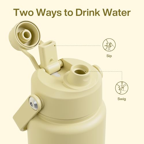 Insulated Water Bottle with Straw Stainless Steel Water Bottle
