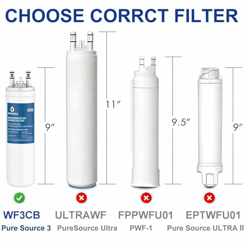 Replacement for WF3CB PureSource 3 Refrigerator Water Filter (3 Count)