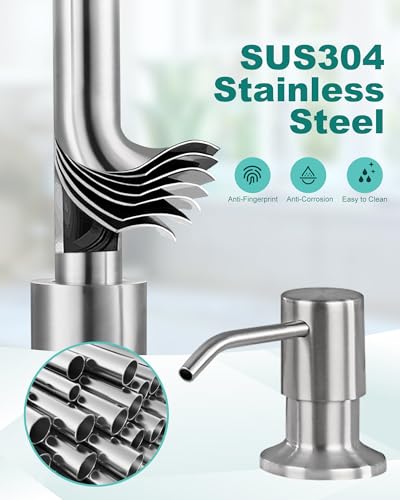 Brushed Nickel Kitchen Sink Faucet