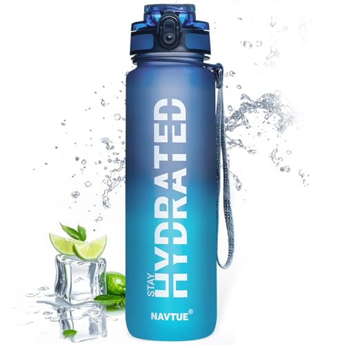 Water Bottle 32 oz Motivational Time Marker Tritan Bottle