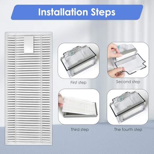 6 Pack) M310 Replacement HEPA Filters Compatible With Lefant M310 Robot Vacuum Cleaner, Filters Accessories Kit, Filter Kit (6 Count)