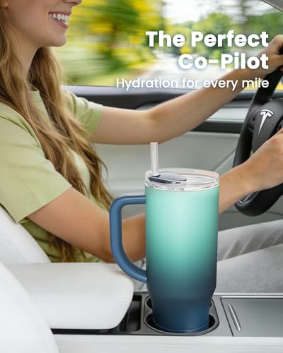 Insulated Mug 100% Spill Resistant Insulated Water Bottle for Iced Coffee & Hot Drinks