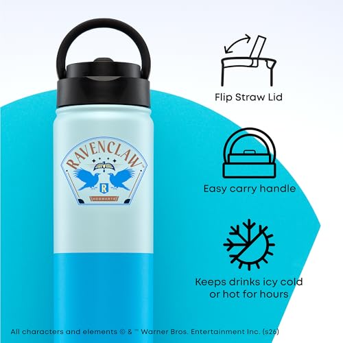 Harry Potter Ravenclaw Stainless Steel Water Bottle with Flip Straw Lid