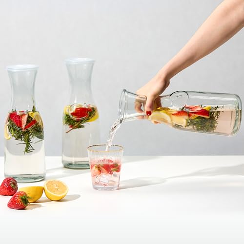 Glass Carafe Pitchers (3 Count)