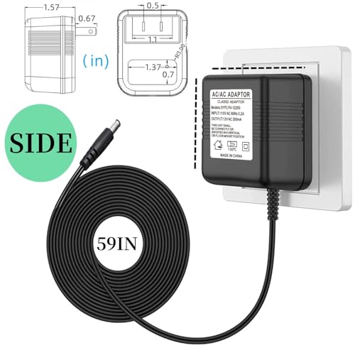 12V Power Adapter for PetSafe Drinkwell 360 Dog Cat Water Fountain Compatible with PetSafe Pump Power Supply（PAC00 (99.99 Gram)