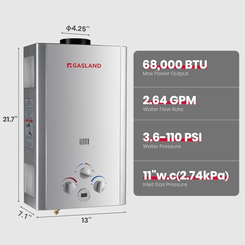 2.64GPM Tankless Water Heater Propane 10L