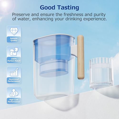 WD-PF-01A Plus Replacement Filter for All Waterdrop Pitcher Filtration (4 Count)