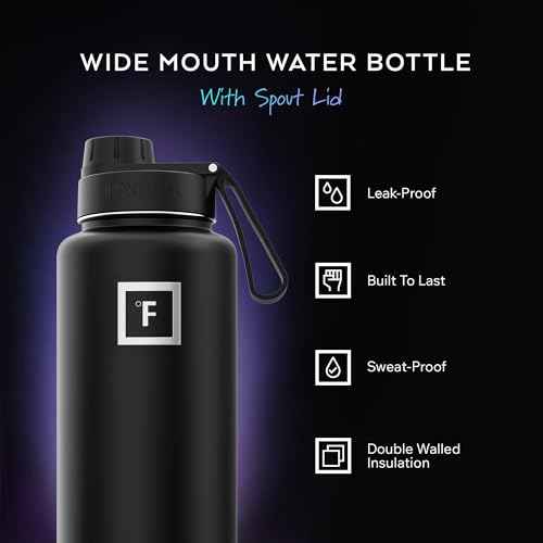 32 oz Wide Mouth Water Bottle with Spout
