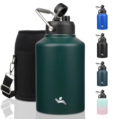 128 oz Insulated Stainless Steel Water Bottle Jug with Handle