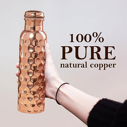 Diamond Cut Copper Water Bottle