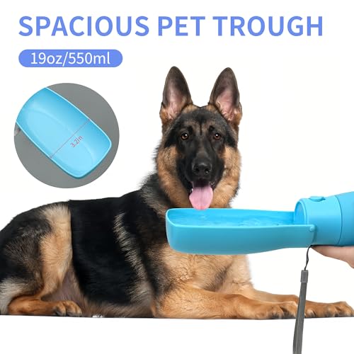 Portable Dog Water Bottle 19oz Blue