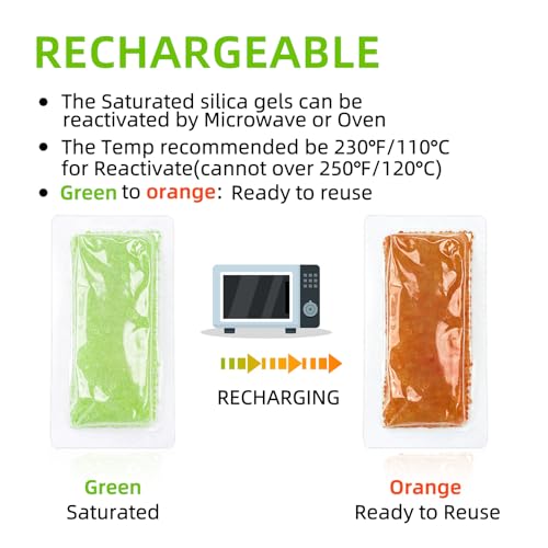 6Pcs 40 Gram Rechargeable Desiccant Packs