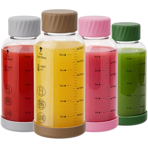 12 oz Glass Juice Bottles 4 Pack