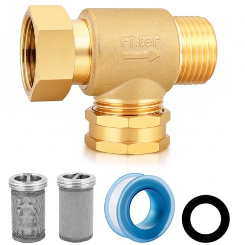 Garden Hose Filter Attachment with 100 Mesh and 40 Mesh Stainless Steel Screen