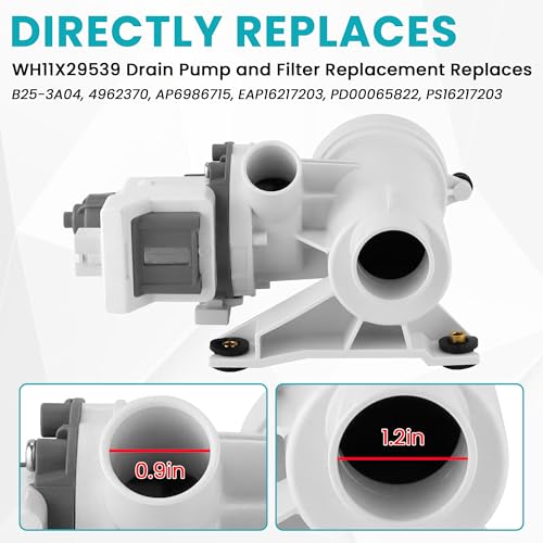 WH11X29539 WH11X39237 Washer Drain Pump and Filter Fit for G