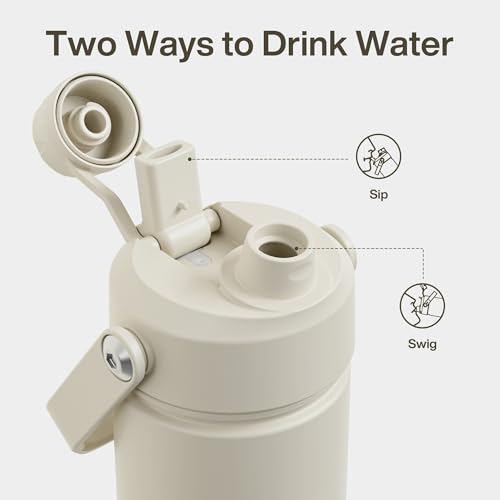 Insulated Water Bottle with Straw Stainless Steel Water Bottle