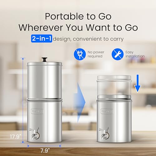 TK15-A-FS Gravity Water Filter System, NSF/ANSI 42&372 Certified
