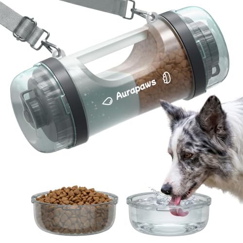 33.5oz Portable Dog Water Bottle for Travel Hydration&Food Feeder