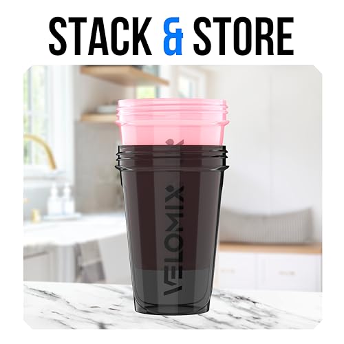 2 Pack 20oz Protein Shaker Bottle for Protein Mixes (2 Count)