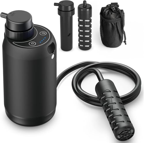 Portable Camping Water Purifier Dual 0.01 Micron Water Filtration System for Outdoor Backpacking