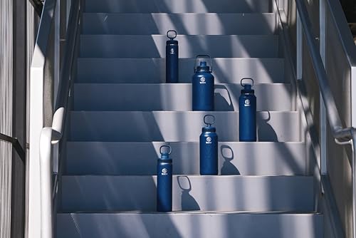 Sport Triple Insulated Water Bottle with Spout Lid and Ice Blocker