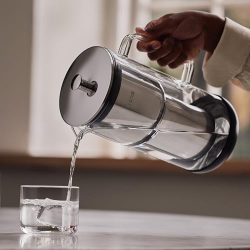 Purifier Glass & Stainless Steel Water Filter Pitcher