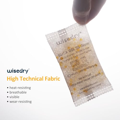 20 Gram [12 Packs] Rechargeable Silica Gel Packets Microwave Fast Reactivate in 2MINS Moisture Absorber Desiccant Packs with Orange Indicating Beads Food Grade (12 Count)