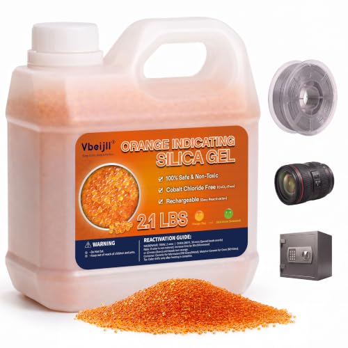 2.1 LBS) Orange Indicating Silica Gel Desiccant Beads