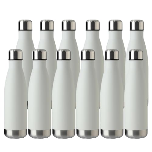 17oz Sport Water Bottle 12 Pack Vacuum Insulated Stainless Steel Leak