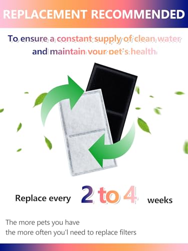 6 Pack Cat Water Fountain Replacement Carbon Filters (6 Count)