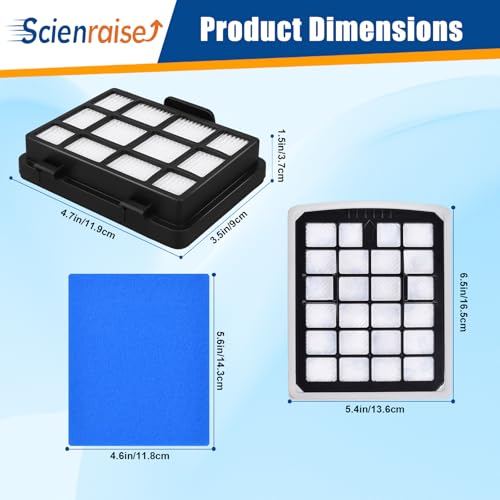 NEN180 Filter Replacement Compatible with Eureka NEN186BL (4 Count)
