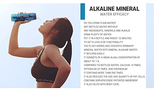 Alkaline Mineral 9 Stage Filter Water Bottles Alkaline Mineral Water Ionizer Portable Water Bottle