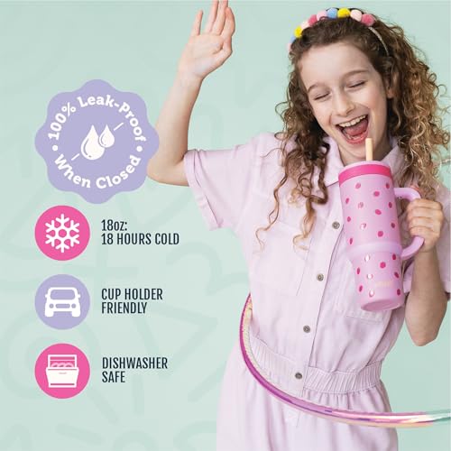 Oasis 18oz Insulated Stainless Steel Kids Tumbler with Straw