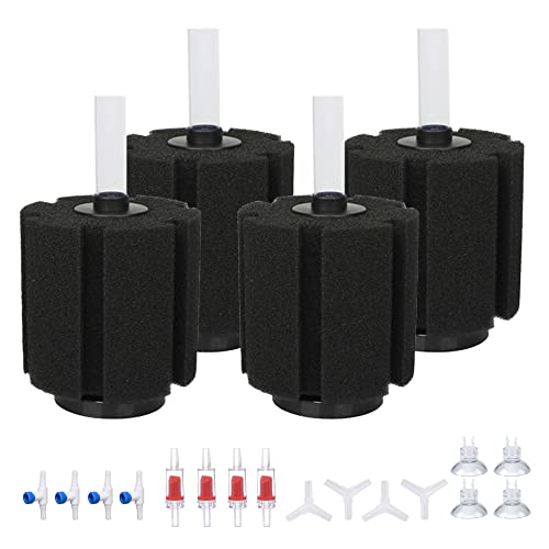 4 Pcs Large Aquarium Sponge Filter for 40 (4 Count)