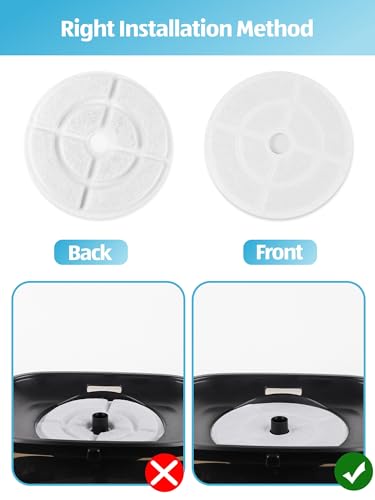 6 Pack 7" Large Cat Water Fountain Filters Replacement for 2.5Gal (6 Count)