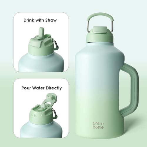 Insulated Water Bottle 64 oz Dual
