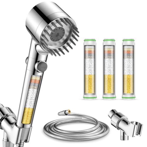 Filtered Shower Head with Handheld 3PCS Filters ShowerHead