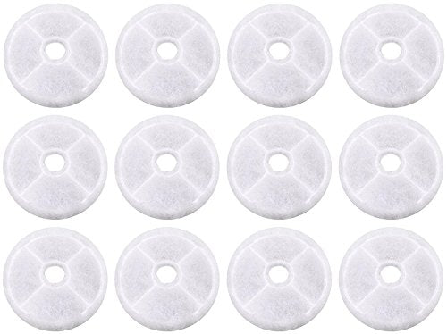Replacement Water Filter Compatible with Catit Design Senses Fountain (12 Count)
