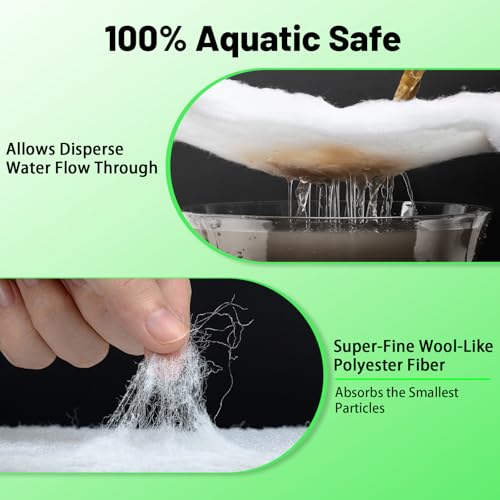 1'' Thick Aquarium Filter Floss 12"x 68" Poly Fiber Fish Tank Filter Media Water Polishing Filter Pad for Sump Canister Hang On Back Filter Cut to Size