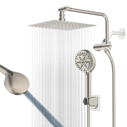 10" Metal Rainfall Shower Head with 10