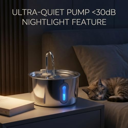 Stainless Steel Cat Water Fountain