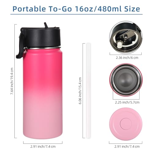 16 OZ Kids Water Bottle Bulk 2 Pack (2 Count)