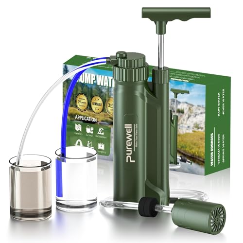 Water Hand Purifier Pump with Replaceable Carbon 0.01 Micron Water Filter