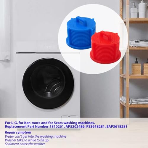 4 Pack AG*M73269501 Washer Water Inlet Valve Filter Screen Compatible for LG Washing Machine WM8000HWA