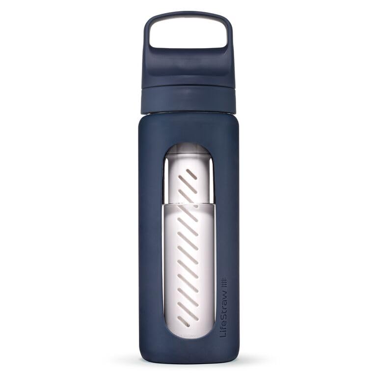 Go Glass Water Filter Bottle with Sleeve